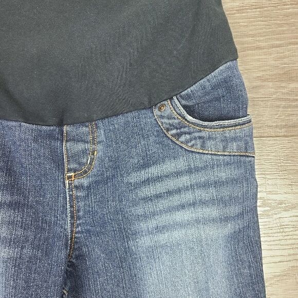Thyme Maternity Cropped Denim Jeans Medium - Picture 4 of 16